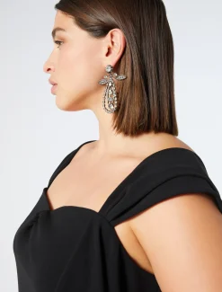 Halskette und Ohrringe mit Strass