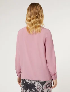 Hemdbluse aus Acetat und Seide
