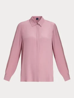 Hemdbluse aus Acetat und Seide