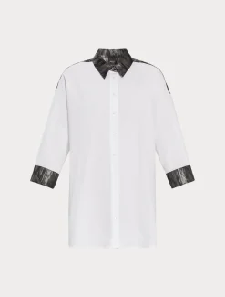 Hemdbluse aus Baumwollpopeline