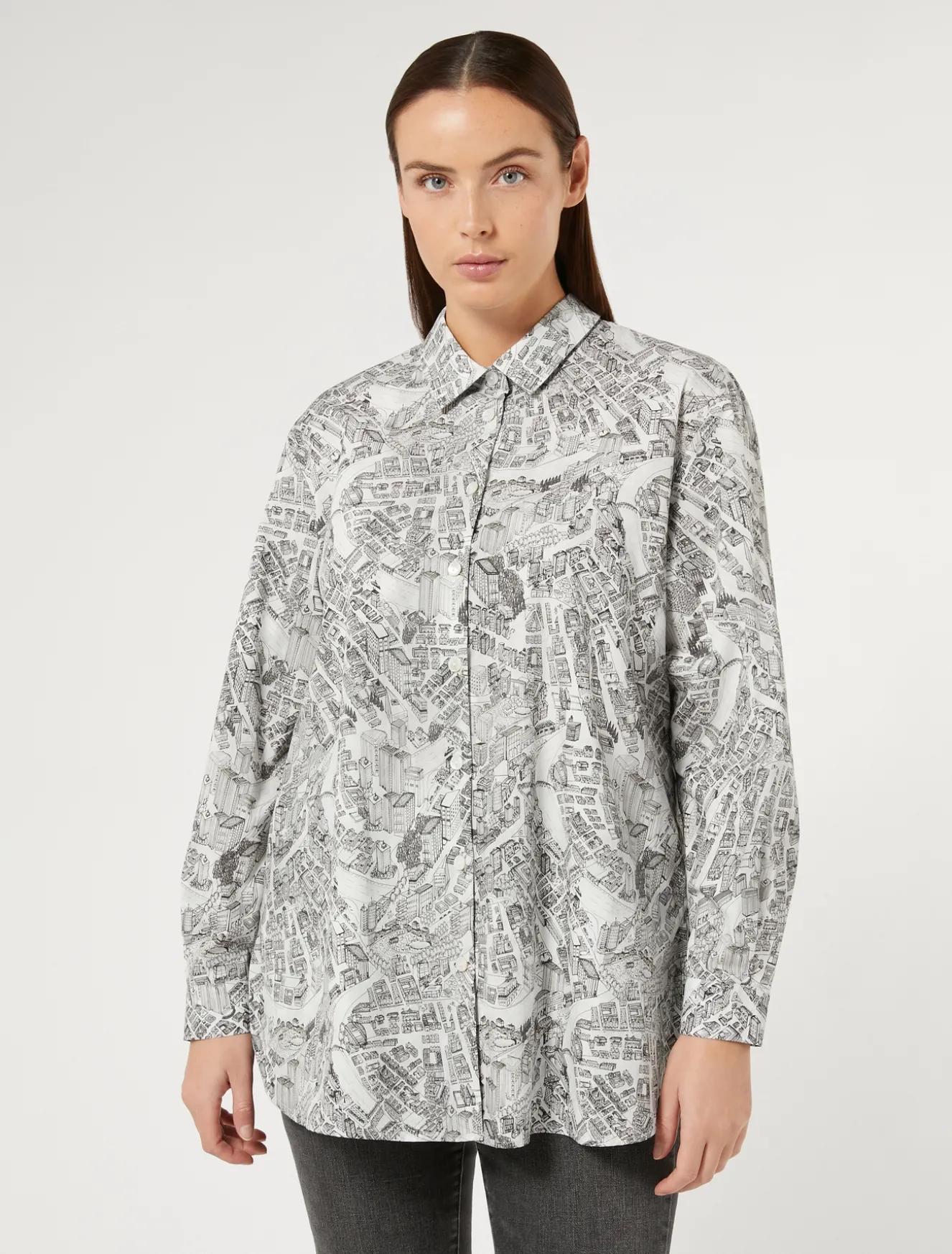 Hemdbluse aus Baumwollpopeline