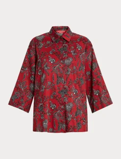 Hemdbluse aus Baumwollsatin