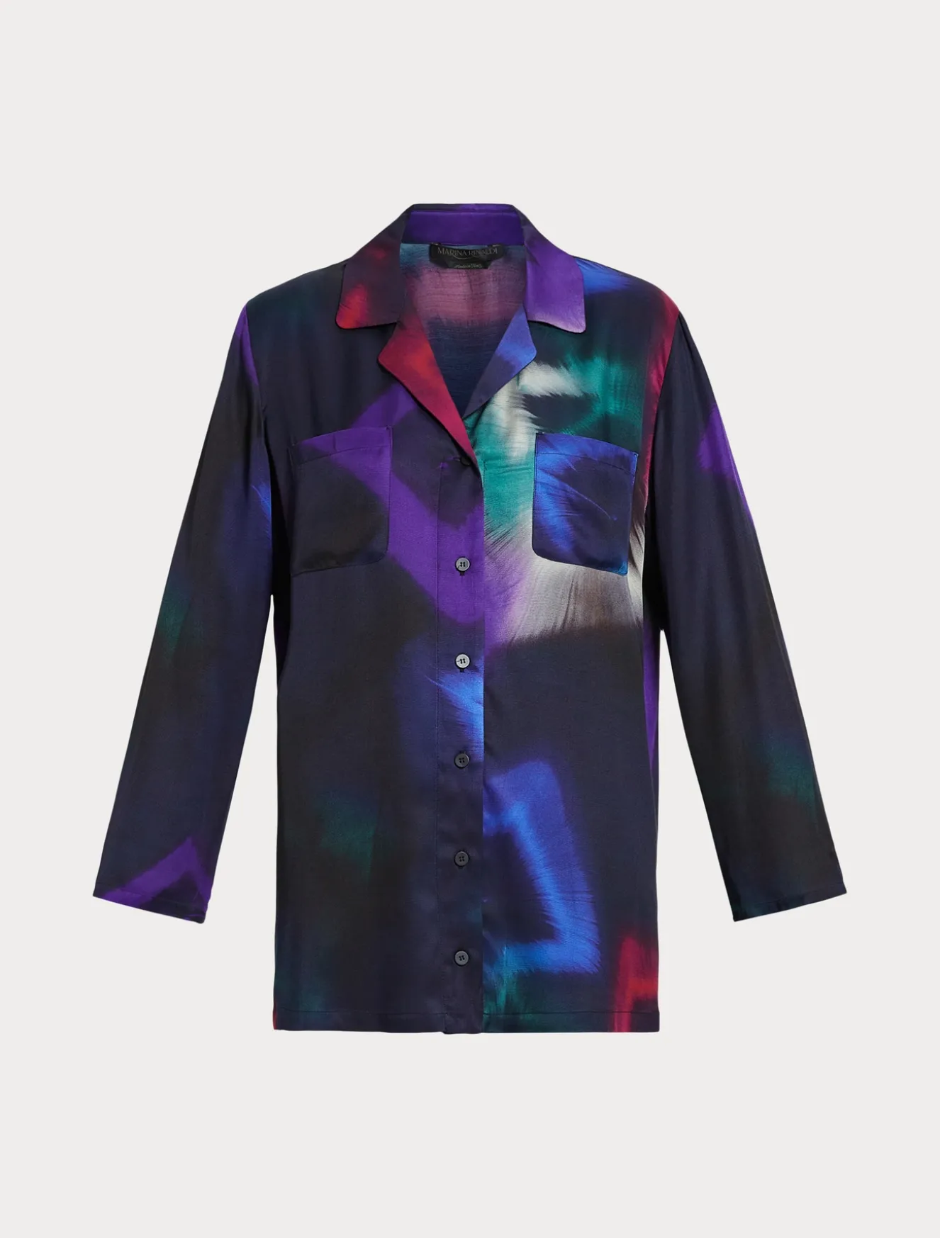 Hemdbluse aus bedrucktem Twill