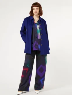 Hemdbluse aus bedrucktem Twill