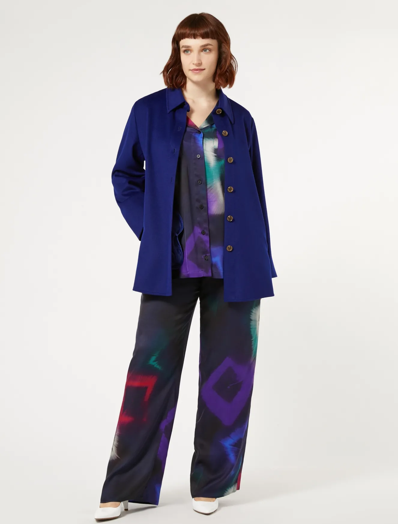 Hemdbluse aus bedrucktem Twill