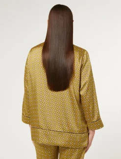 Hemdbluse aus bedrucktem Twill