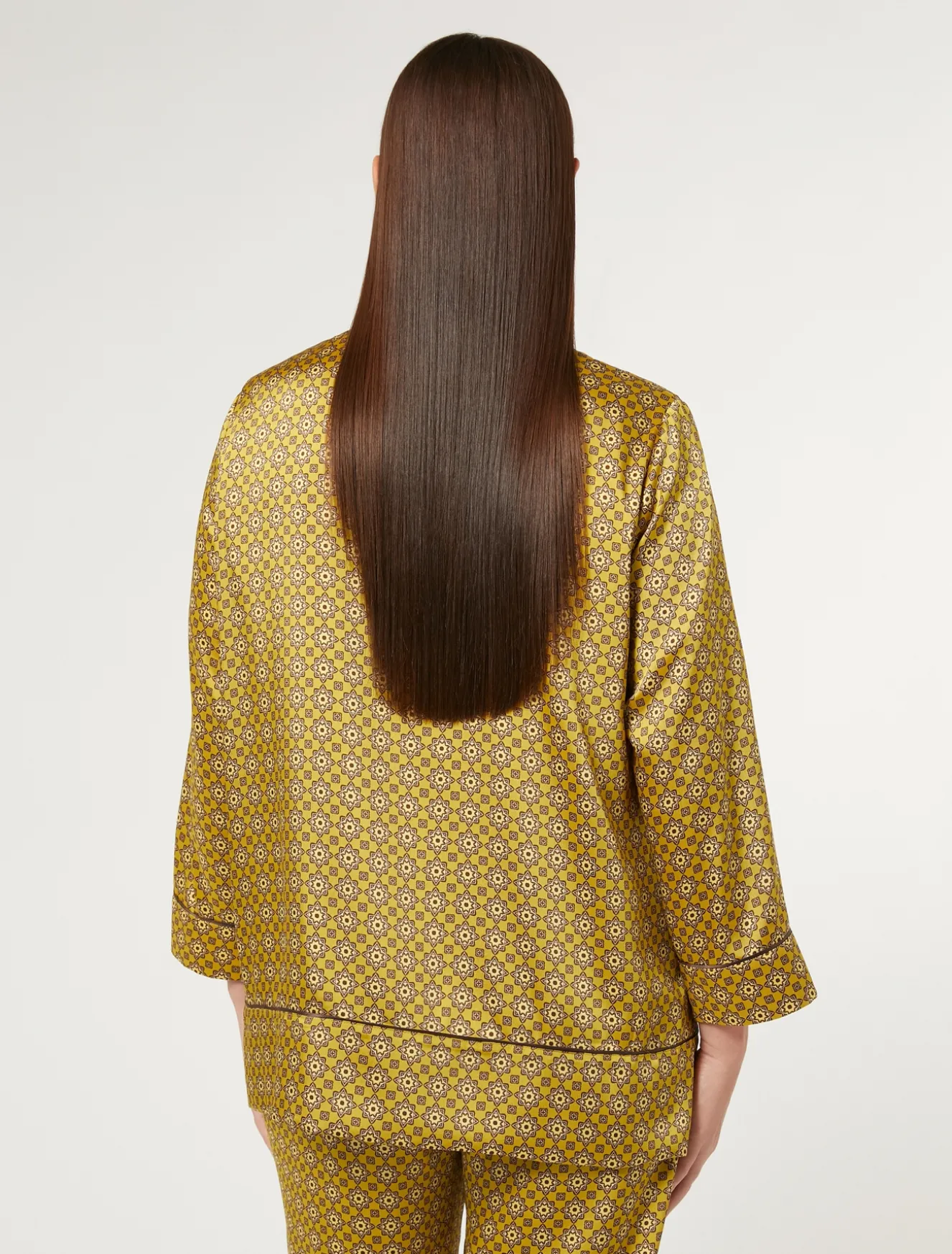 Hemdbluse aus bedrucktem Twill