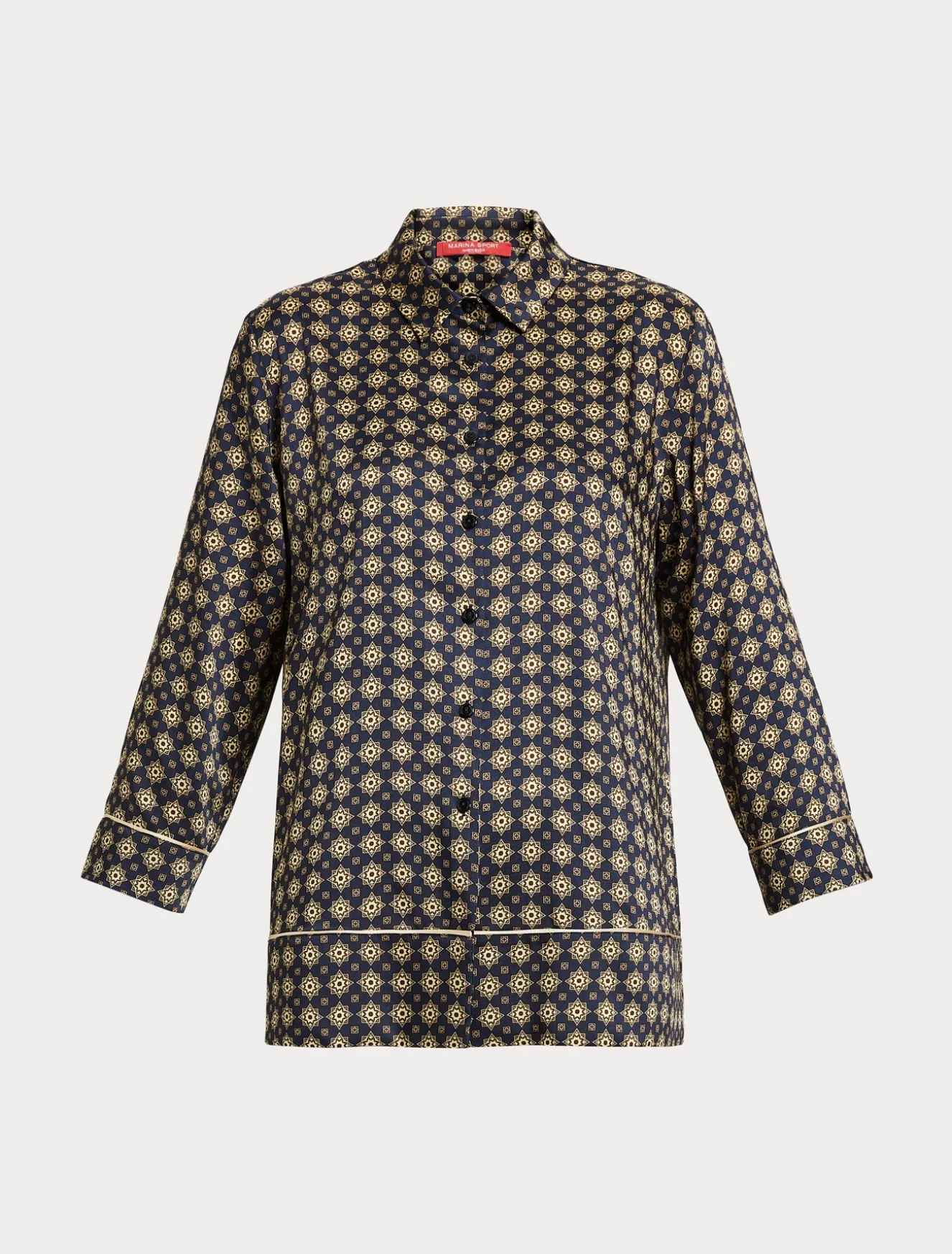 Hemdbluse aus bedrucktem Twill