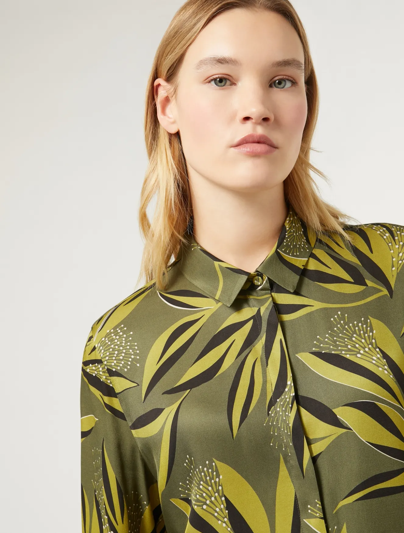 Hemdbluse aus bedrucktem Twill