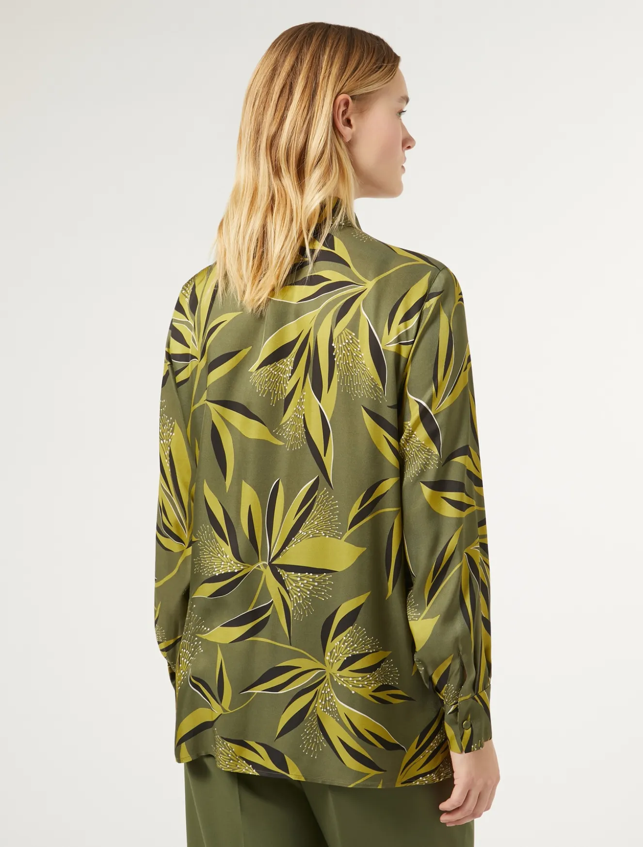 Hemdbluse aus bedrucktem Twill