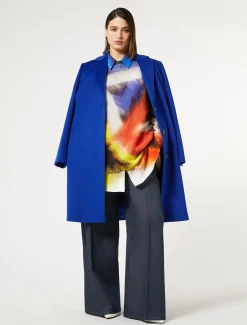 Hemdbluse aus bedruckter Popeline