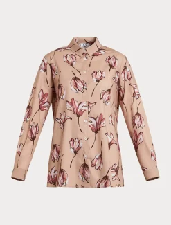 Hemdbluse aus bedruckter Baumwolle
