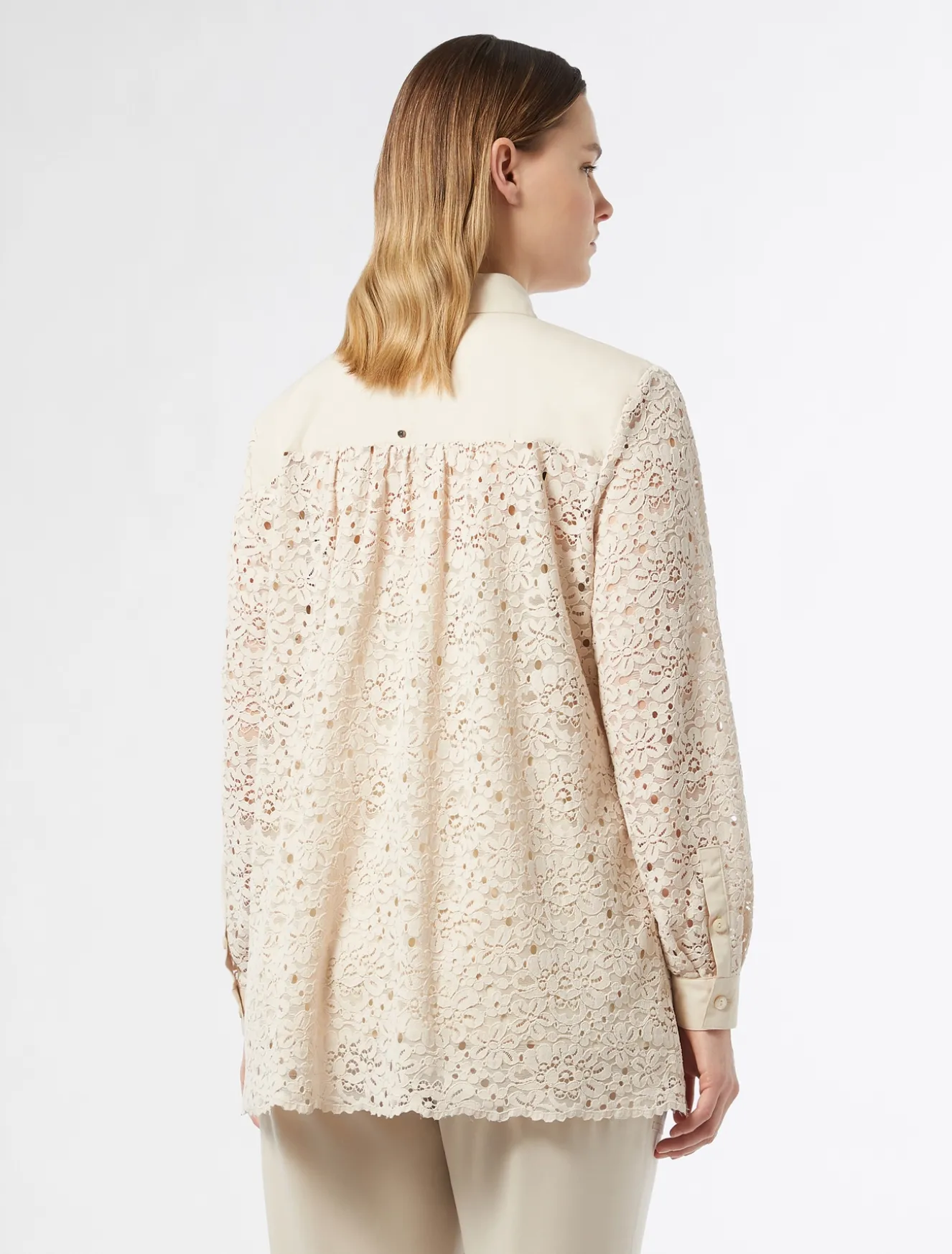 Hemdbluse aus Chenille-Spitze