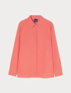 Hemdbluse aus Crêpe de Chine-Seidengemisch