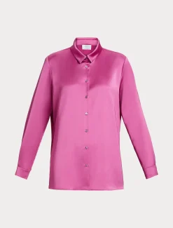 Hemdbluse aus fließendem Satin