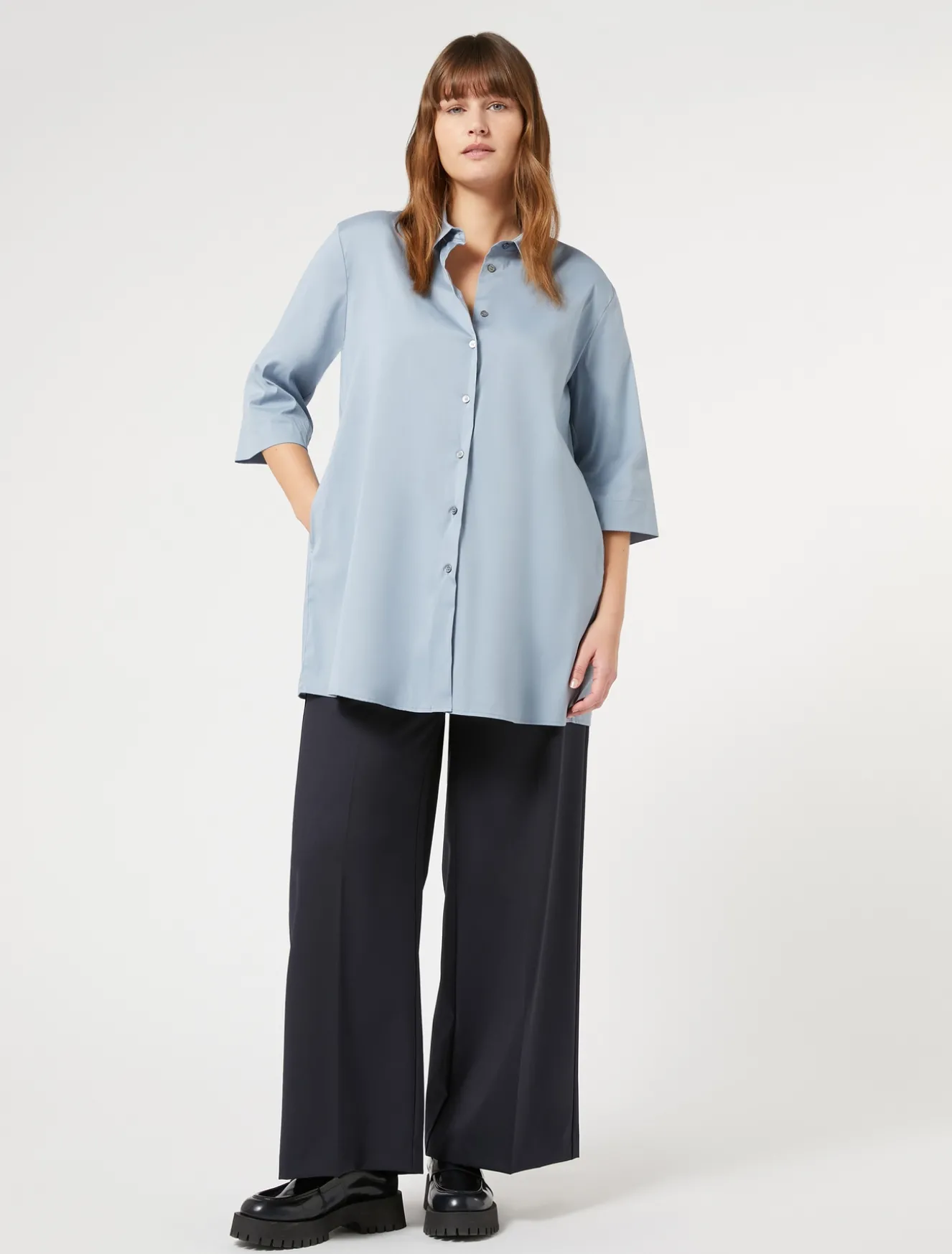 Hemdbluse aus Popeline