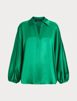 Hemdbluse aus Satin