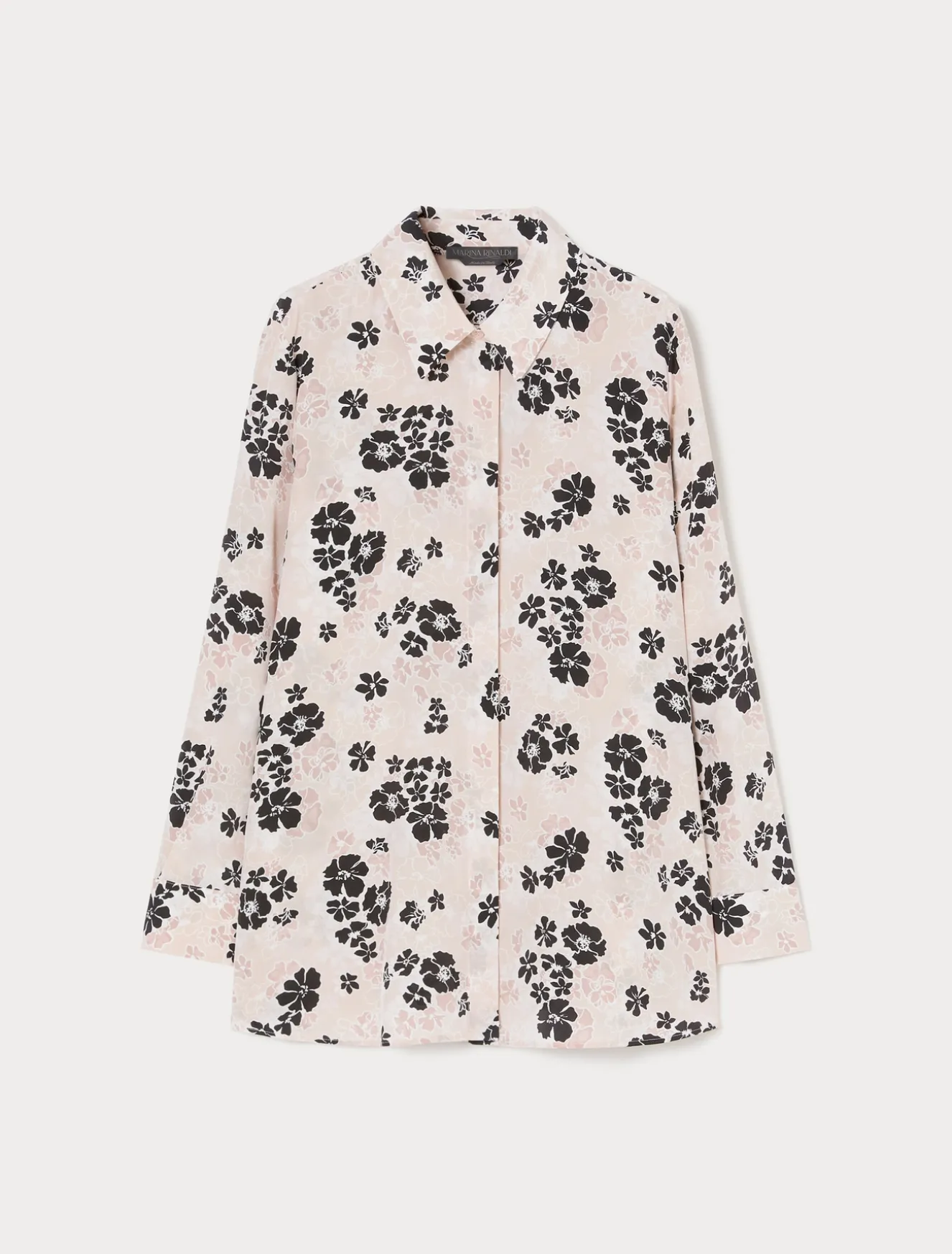 Hemdbluse aus Seiden-Crêpe-de-Chine