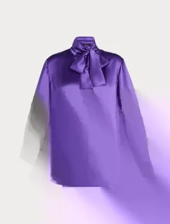 Hemdbluse aus Seidensatin