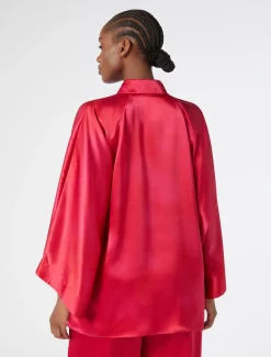 Hemdbluse aus Seidensatin