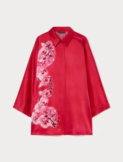 Hemdbluse aus Seidensatin