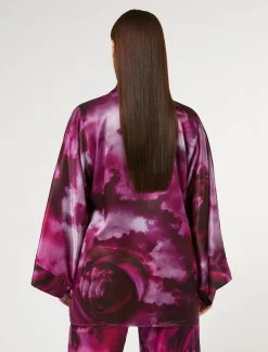 Hemdbluse aus Seidensatin