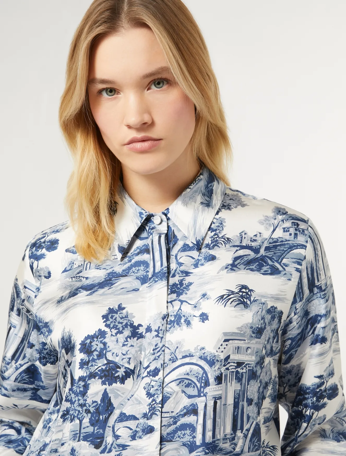 Hemdbluse aus Seidentwill