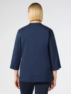 Hemdbluse aus Stretch-Popeline