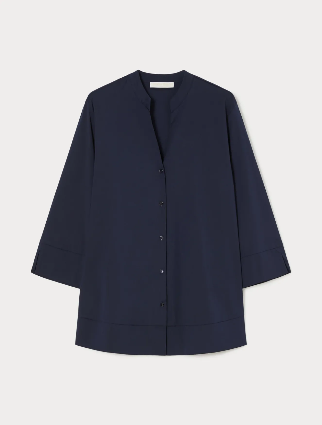 Hemdbluse aus Stretch-Popeline