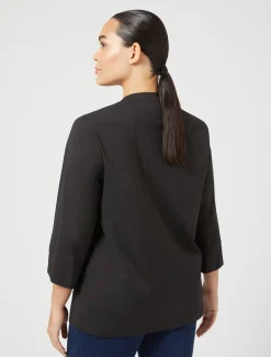 Hemdbluse aus Stretch-Popeline