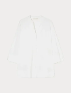 Hemdbluse aus Stretch-Popeline