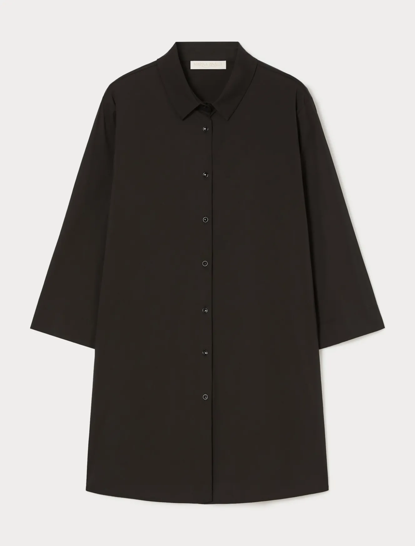 Hemdbluse aus Stretch-Popeline