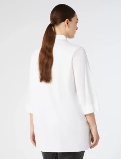 Hemdbluse aus Stretch-Popeline