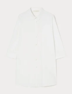 Hemdbluse aus Stretch-Popeline