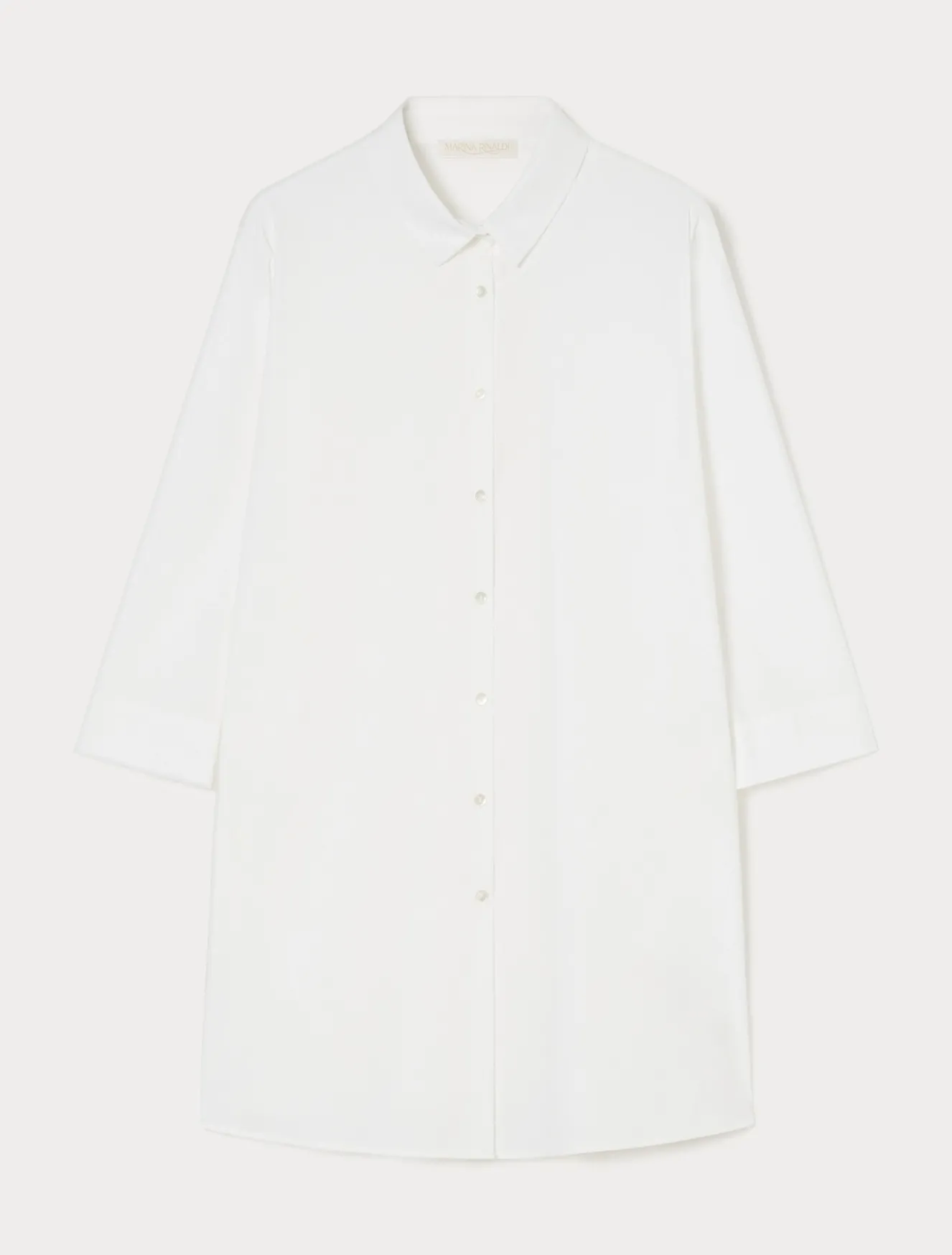 Hemdbluse aus Stretch-Popeline