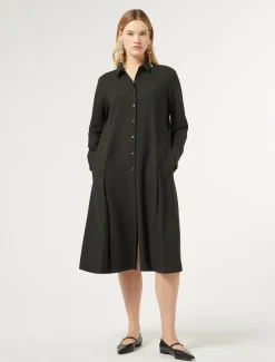 Hemdblusenkleid aus Gabardine