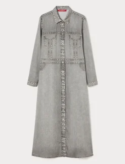 Hemdblusenkleid aus Satin