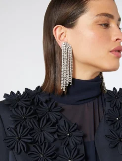 Hängeohrringe mit Strasssteinen