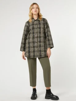 Hose aus Crêpe-Envers-Satin