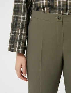 Hose aus Crêpe-Envers-Satin