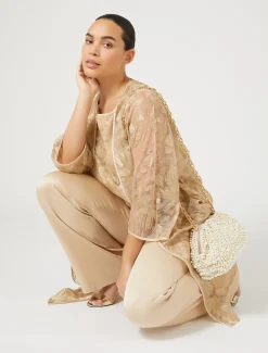 Hose aus glänzendem Envers-Satin