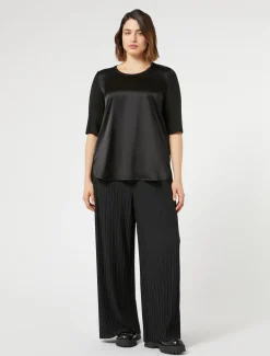 Hose aus Plissee-Jersey