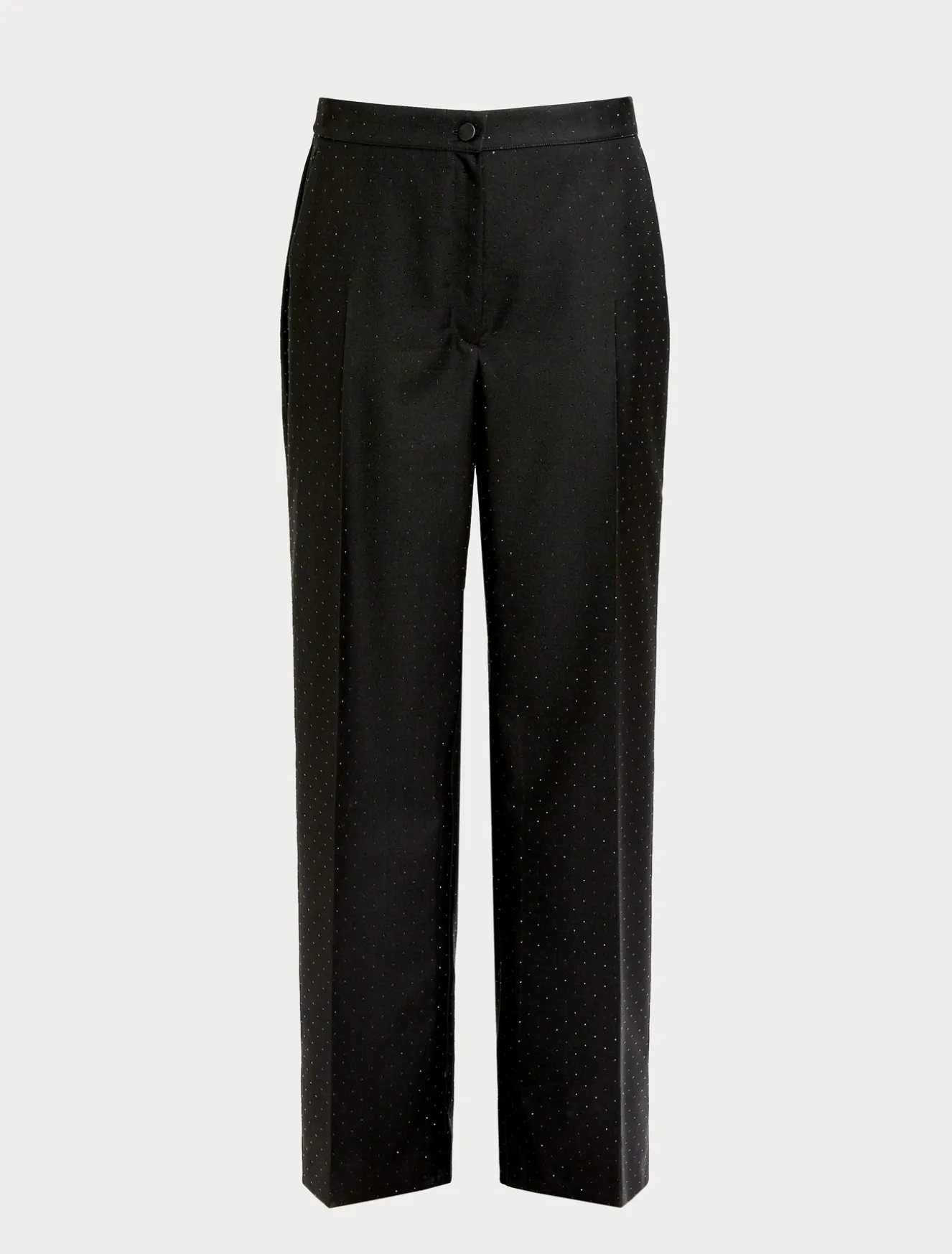 Hose aus Twill mit Strass