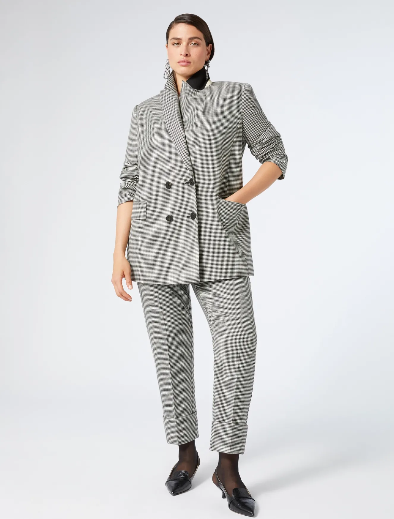 Hose aus Wollbatavia mit Stretchanteil