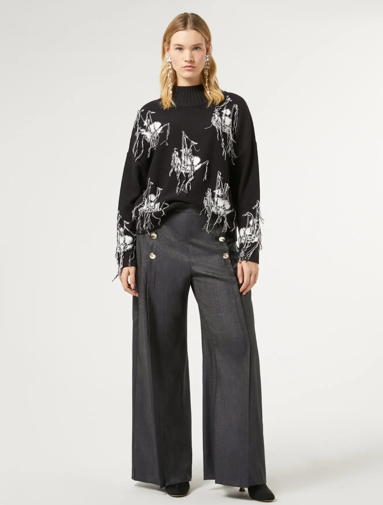 Hose aus Wolle und Seide