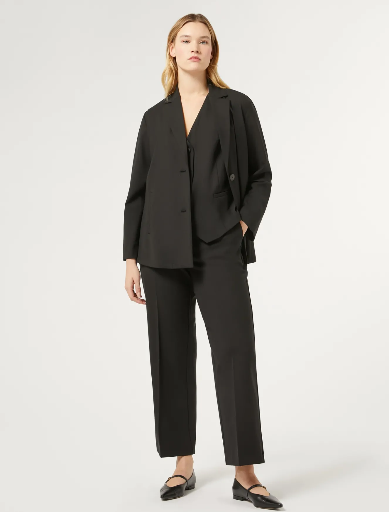 Hose aus Wollgabardine