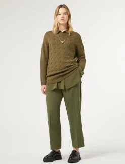 Hose aus Wollgabardine