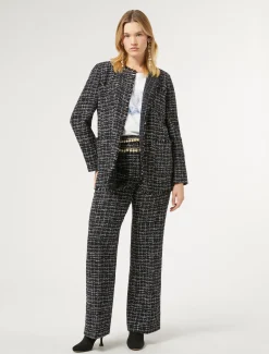 Hose mit Bouclé-Effekt