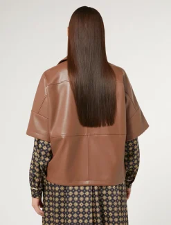 Jacke aus beschichtetem Stoff