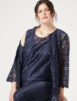 Jacke aus besticktem Tüll